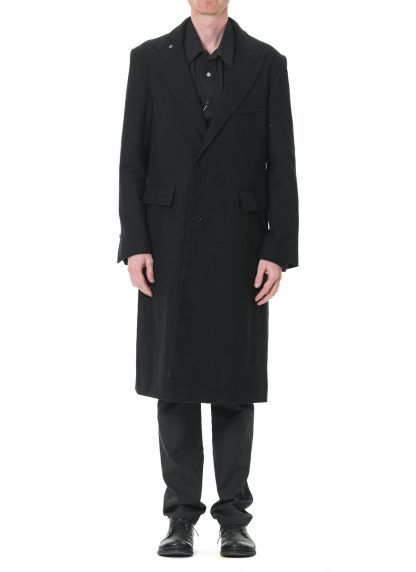 KANG MC 005 L LY WOTWIL Men Layer Vent Suit Coat Herren Mantel lana wool linen black hide m 3