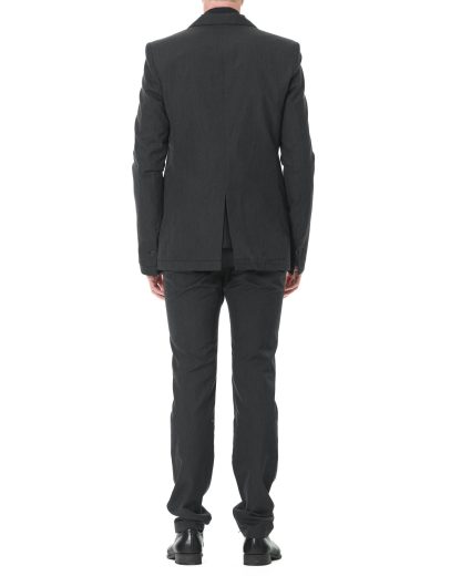KANG MJ 001 MO SILCO Men Modular Hem Jacket Herren Blazer Jacke silk cotton dark grey hide m 6