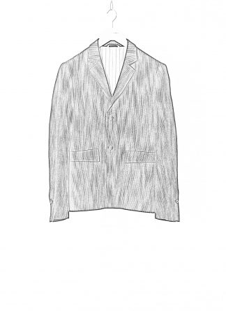 KANG MJ 002 LY WOLIVIST Men Lined 2 Button Side Vent Fitted Jacket Herren Blazer Jacke linen wool black hide m 2