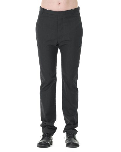 KANG MP 002 SILCO Men Mid Fit 2 Flap Back Pocket Pants Herren Hose Trousers silk cotton dark grey hide m 3