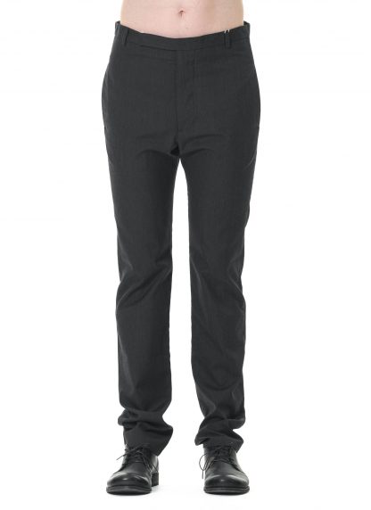 KANG MP 002 SILCO Men Mid Fit 2 Flap Back Pocket Pants Herren Hose Trousers silk cotton dark grey hide m 3