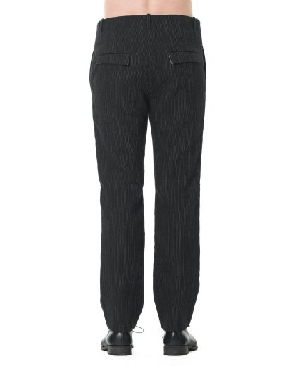 KANG MP 006 WOLIVIST Men Straight Fit Low Crotch Pants Herren Hose Trousers linen wool black hide m 5