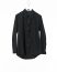 KANG MSHR 003 HN COWA Men High Neck Hand Stitched Hem Border Relaxed Fit Shirt Herren Hemd cotton black hide m 11