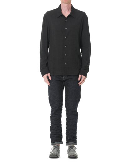 KANG MSHR 005 VIVI Men Relaxed Fit Shirt Herren Hemd viscose black hide m 3