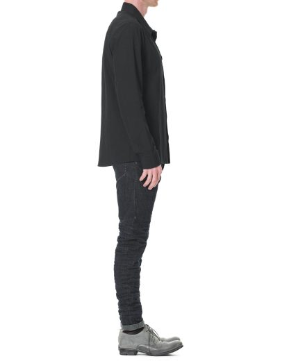 KANG MSHR 005 VIVI Men Relaxed Fit Shirt Herren Hemd viscose black hide m 4