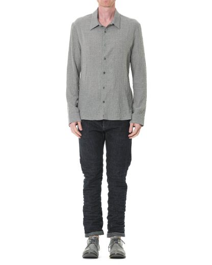 KANG MSHR 005 VIVI Men Relaxed Fit Shirt Herren Hemd viscose grey hide m 3