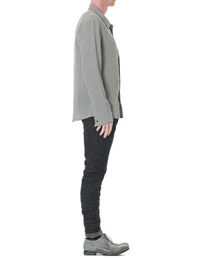 KANG MSHR 005 VIVI Men Relaxed Fit Shirt Herren Hemd viscose grey hide m 4