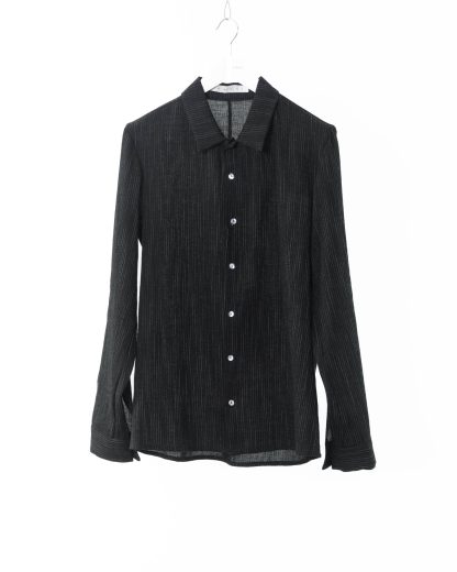 KANG MSHR 005 WOLIVIST Men Relaxed Fit Shirt Herren Hemd linen wool black hide m 1