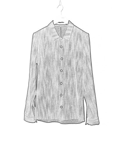 KANG MSHR 005 WOLIVIST Men Relaxed Fit Shirt Herren Hemd linen wool black hide m 2