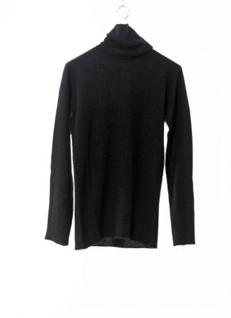 LABEL UNDER CONSTURCTION Men Turtleneck Parabolic Zip Seam Sweater cashmere silk black hide m 1