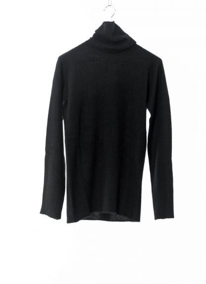 LABEL UNDER CONSTURCTION Men Turtleneck Parabolic Zip Seam Sweater cashmere silk black hide m 1