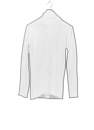 LABEL UNDER CONSTURCTION Men Turtleneck Parabolic Zip Seam Sweater cashmere silk black hide m 2