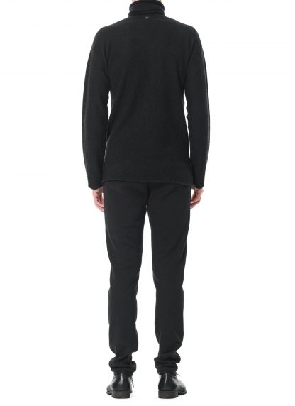 LABEL UNDER CONSTURCTION Men Turtleneck Parabolic Zip Seam Sweater cashmere silk black hide m 5