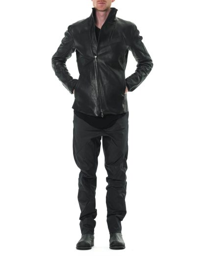 LEON EMANUEL BLANCK DIS M LJ10 01 Men Distortion L Jacket 10YR lined horse leather black hide m 5