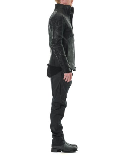 LEON EMANUEL BLANCK DIS M LJ10 01 Men Distortion L Jacket 10YR lined horse leather black hide m 6