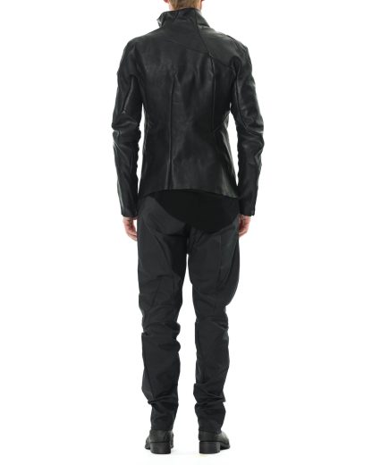 LEON EMANUEL BLANCK DIS M LJ10 01 Men Distortion L Jacket 10YR lined horse leather black hide m 7