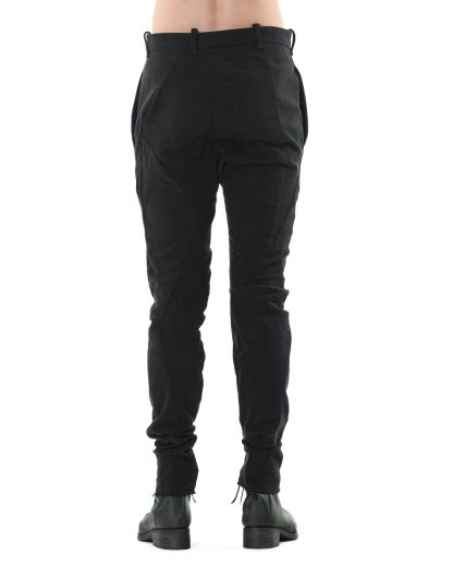 LEON EMANUEL BLANCK DIS M SKCP 01 Men Distortion Skinny Pants Herren Hose cotton cashmere ea twill black hide m 5