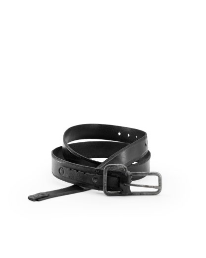 Layer 0 Layerzero B2 Men Belt Herren Guertel cow leather black hide m 1