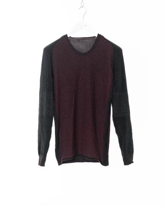 Layer 0 Men Roundneck Sweater 7 Herren Pulli Pullover cashmere silk hemp bordeaux dark grey hide m 1