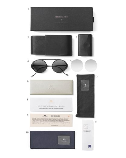 RIGARDS BORIS BIDJAN SABERI collaboration RG1011BBS packaging sun glasses eyewear sonnenbrille brille hide m 1
