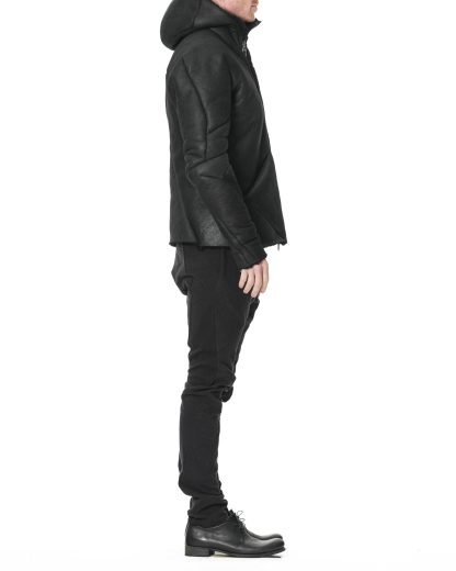 LEON EMANUEL BLANCK DIS M LJHO 02 Men Distortion Hooded L Jacket Herren Jacke merino shearling leather black hide m 6