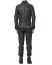 M.A Maurizio Amadei J1S SY 1.0 Men Silver Crosses Sleeve Diagonal Zip Biker Jacket Herren Jacke cow leather black hide m 8