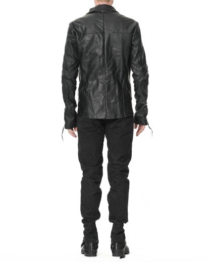 MA Maurizio Amadei J214DZHZ CUF 1.0 Men 4 Pocket Detachable Hood Biker Jacket Herren Jacke horse leather black hide m 10
