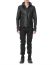 MA Maurizio Amadei J214DZHZ CUF 1.0 Men 4 Pocket Detachable Hood Biker Jacket Herren Jacke horse leather black hide m 4