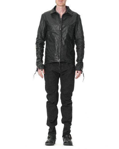 MA Maurizio Amadei J214DZHZ CUF 1.0 Men 4 Pocket Detachable Hood Biker Jacket Herren Jacke horse leather black hide m 8