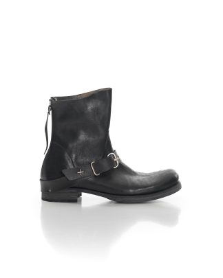 MA Maurizio Amadei S1C2Z CU 1.5 Men Goodyear Buckle Back Zipper Medium Boot Shoe Herren Schuh Stiefel horse leather black hide m 1