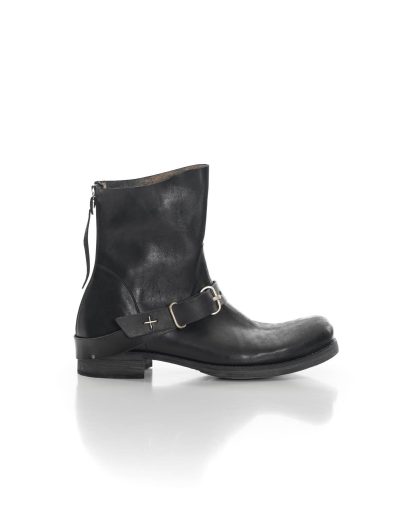 MA Maurizio Amadei S1C2Z CU 1.5 Men Goodyear Buckle Back Zipper Medium Boot Shoe Herren Schuh Stiefel horse leather black hide m 1