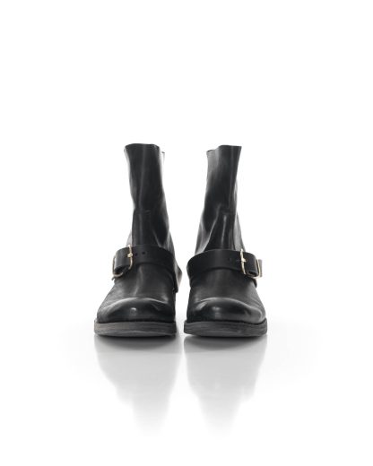 MA Maurizio Amadei S1C2Z CU 1.5 Men Goodyear Buckle Back Zipper Medium Boot Shoe Herren Schuh Stiefel horse leather black hide m 5
