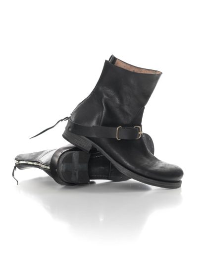 MA Maurizio Amadei S1C2Z CU 1.5 Men Goodyear Buckle Back Zipper Medium Boot Shoe Herren Schuh Stiefel horse leather black hide m 7