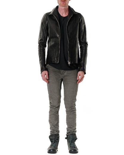 A DICIANNOVEVENTITRE A1923 AUGUSTA J005 Men Classic Zip Jacket Herren Leder Jacke culatta horse leather black hide m 3