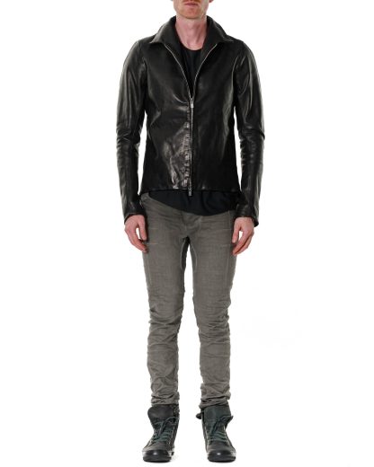A DICIANNOVEVENTITRE A1923 AUGUSTA J005 Men Classic Zip Jacket Herren Leder Jacke culatta horse leather black hide m 4