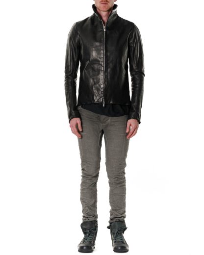 A DICIANNOVEVENTITRE A1923 AUGUSTA J005 Men Classic Zip Jacket Herren Leder Jacke culatta horse leather black hide m 5