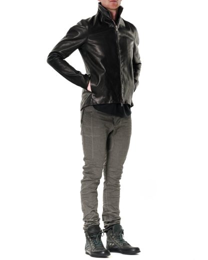 A DICIANNOVEVENTITRE A1923 AUGUSTA J005 Men Classic Zip Jacket Herren Leder Jacke culatta horse leather black hide m 6