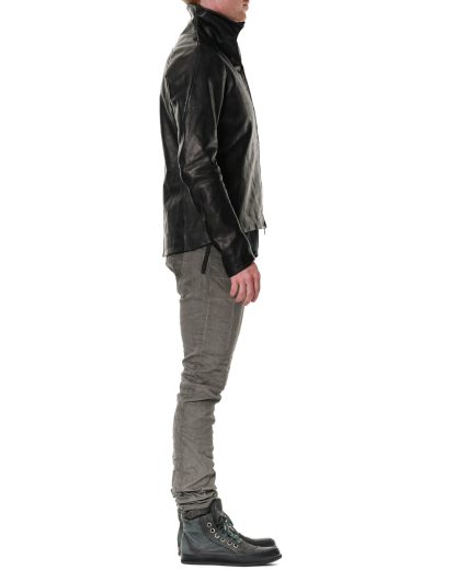 A DICIANNOVEVENTITRE A1923 AUGUSTA J005 Men Classic Zip Jacket Herren Leder Jacke culatta horse leather black hide m 7
