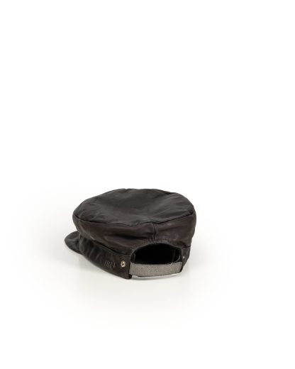 Taichi Murakami Work Cap Hat kangaroo leather dark grey black hide m 5