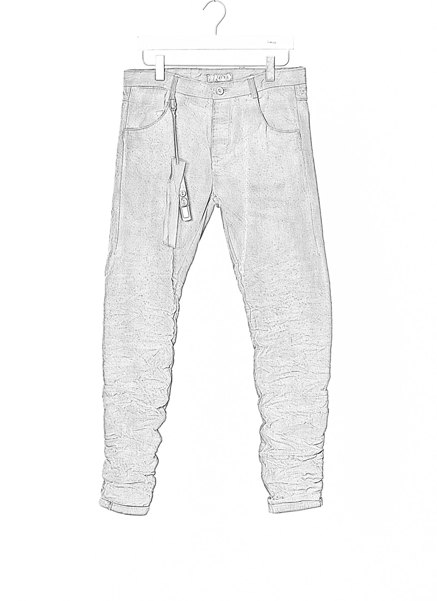 LAYER 0 Men 5 Pocket Pants 110 Herren Hose Jeans cotton grey grey aged denim hide m 2