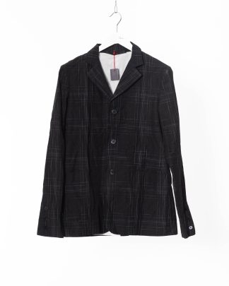 M.A Maurizio Amadei J112 LCPC Men 3 Button Back Slit Jacket cotton linen pes black hide m 1