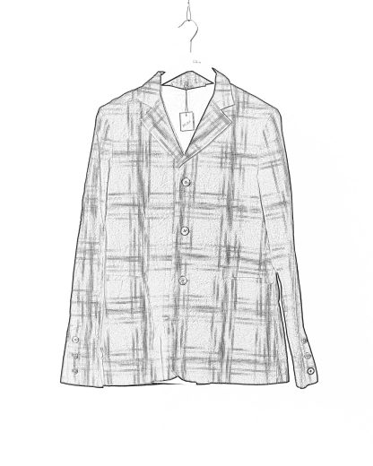 M.A Maurizio Amadei J112 LCPC Men 3 Button Back Slit Jacket cotton linen pes black hide m 2
