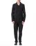 M.A Maurizio Amadei J112 LCPC Men 3 Button Back Slit Jacket cotton linen pes black hide m 4