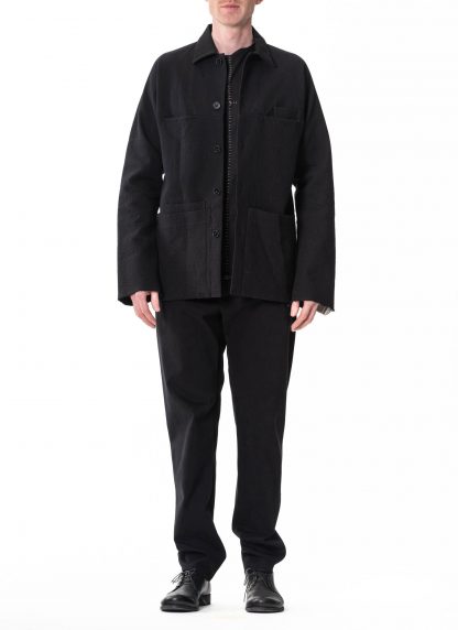M.A Maurizio Amadei J253 CDG Men Utility Unlined Jacket cotton black hide m 3