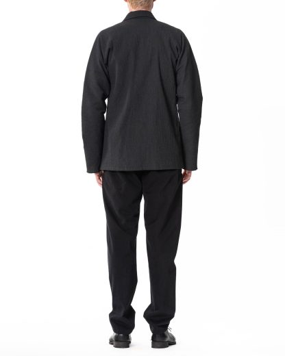 M.A Maurizio Amadei J253 CLST Men Utility Unlined Jacket cotton linen black hide m 6
