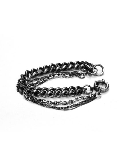 CHIN TEO Bracelet Multi Chains Linear Armband Armkette 925 sterling silver hide m 1