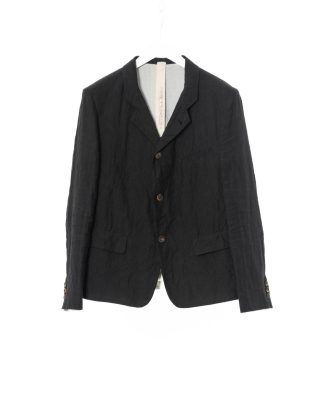 FORME DEXPRESSION UG065 006B Men Shrunken Jacket Herren Blazer Jacke linen black hide m 1