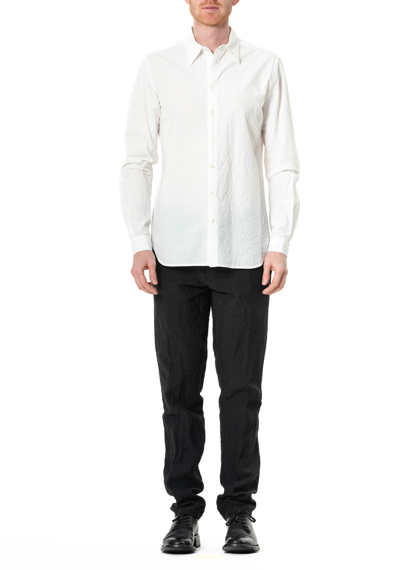FORME DEXPRESSION US009 FC7W Men Plaquette Shirt Herren Hemd cotton white hide m 3