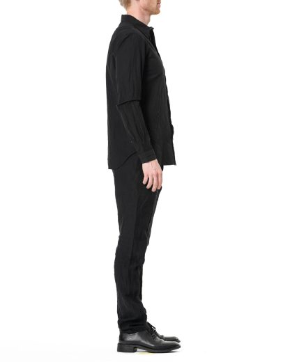 FORME DEXPRESSION US009 FCCB Men Plaquette Shirt Herren Hemd cotton black hide m 4