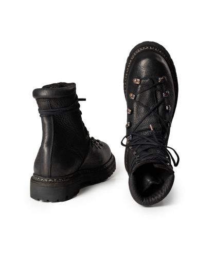 GUIDI 20 Men Trekking Boot Herren Stiefel Schuh Shoe modulated bison full grain leather vibram sole black hide m 9